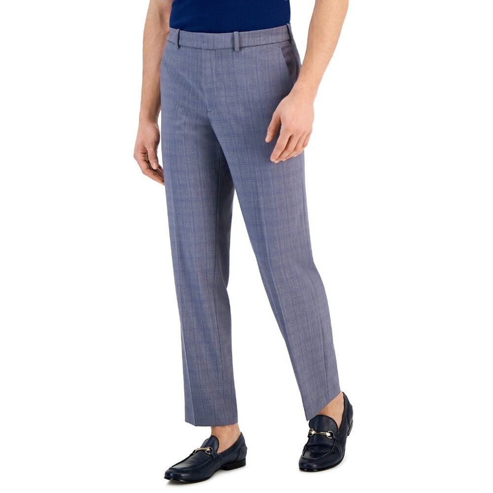 Perry Ellis Men's Modern-Fit Stretch Resolution Dress Pants Mid Gray B4HP